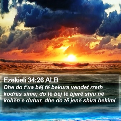 Ezekieli 34:26 ALB Bible Verse Image