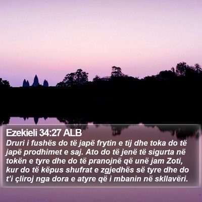 Ezekieli 34:27 ALB Bible Verse Image
