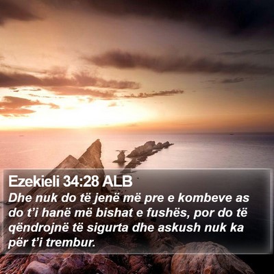 Ezekieli 34:28 ALB Bible Verse Image