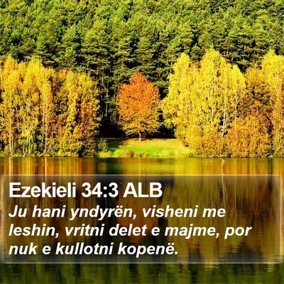 Ezekieli 34:3 ALB Bible Verse Image