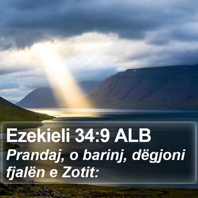 Ezekieli 34:9 ALB Bible Verse Image