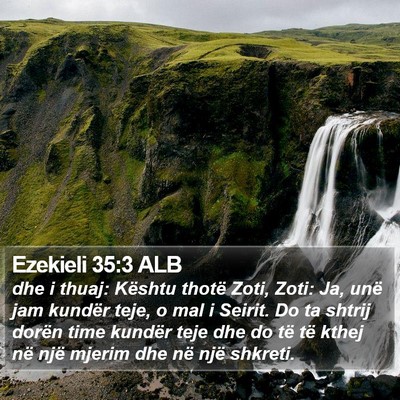 Ezekieli 35:3 ALB Bible Verse Image