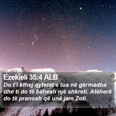 Ezekieli 35:4 ALB Bible Verse Image
