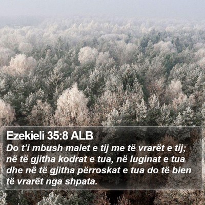 Ezekieli 35:8 ALB Bible Verse Image