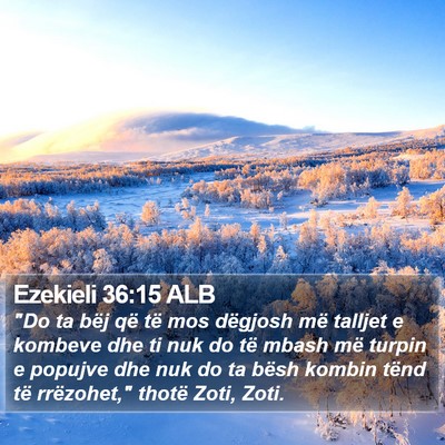 Ezekieli 36:15 ALB Bible Verse Image