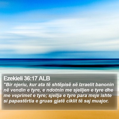 Ezekieli 36:17 ALB Bible Verse Image