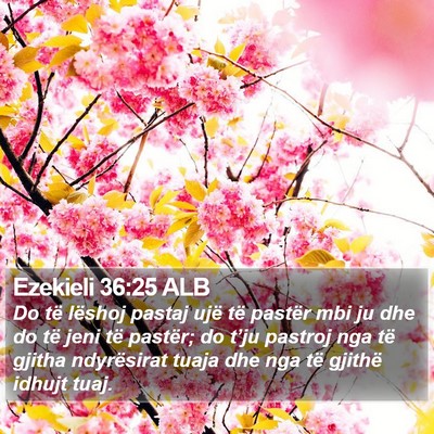 Ezekieli 36:25 ALB Bible Verse Image