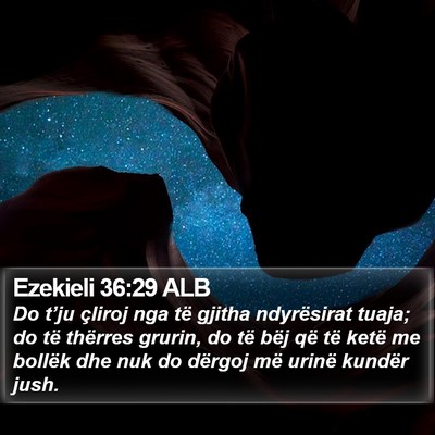 Ezekieli 36:29 ALB Bible Verse Image