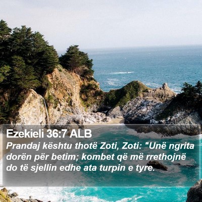 Ezekieli 36:7 ALB Bible Verse Image