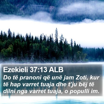 Ezekieli 37:13 ALB Bible Verse Image