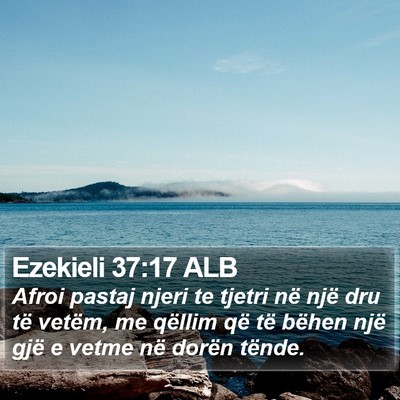 Ezekieli 37:17 ALB Bible Verse Image