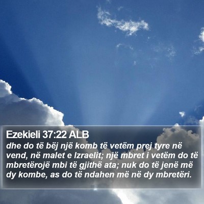 Ezekieli 37:22 ALB Bible Verse Image