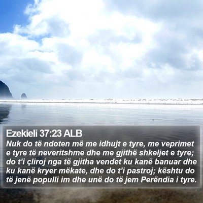 Ezekieli 37:23 ALB Bible Verse Image