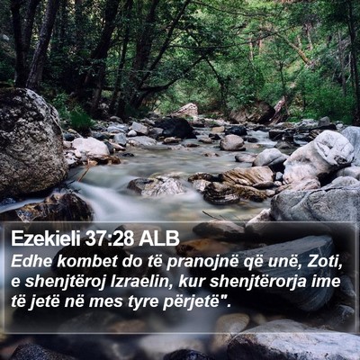 Ezekieli 37:28 ALB Bible Verse Image