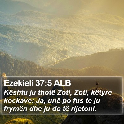 Ezekieli 37:5 ALB Bible Verse Image