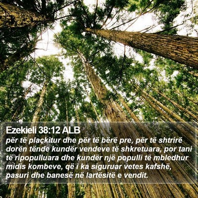 Ezekieli 38:12 ALB Bible Verse Image