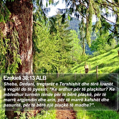 Ezekieli 38:13 ALB Bible Verse Image