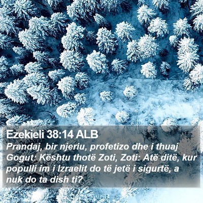 Ezekieli 38:14 ALB Bible Verse Image