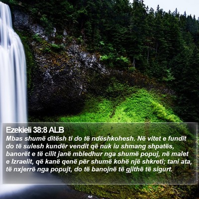Ezekieli 38:8 ALB Bible Verse Image