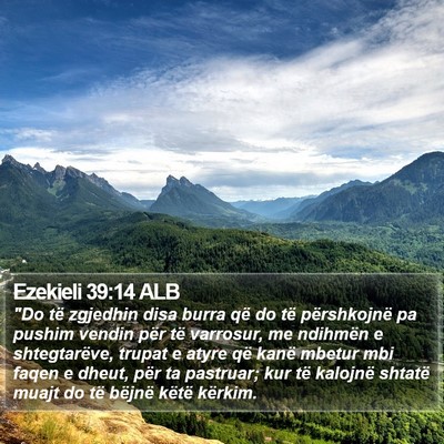 Ezekieli 39:14 ALB Bible Verse Image