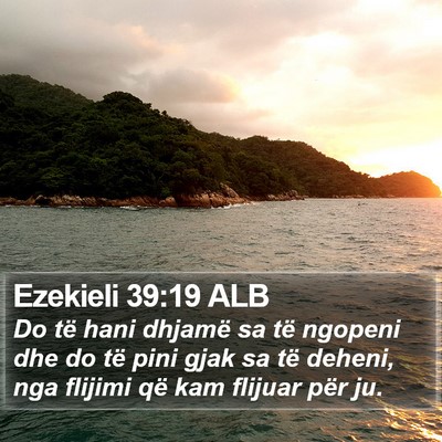 Ezekieli 39:19 ALB Bible Verse Image
