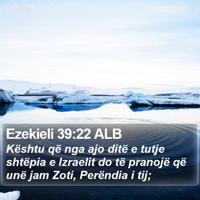 Ezekieli 39:22 ALB Bible Verse Image