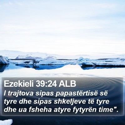 Ezekieli 39:24 ALB Bible Verse Image