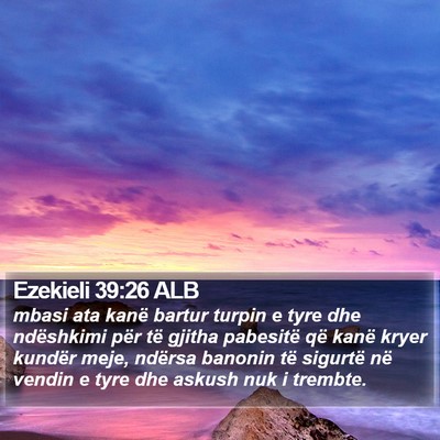 Ezekieli 39:26 ALB Bible Verse Image