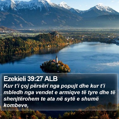 Ezekieli 39:27 ALB Bible Verse Image