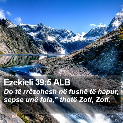 Ezekieli 39:5 ALB Bible Verse Image