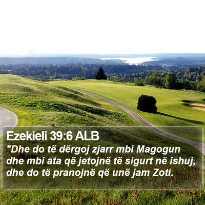 Ezekieli 39:6 ALB Bible Verse Image