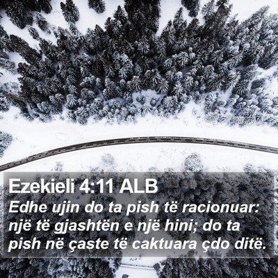 Ezekieli 4:11 ALB Bible Verse Image