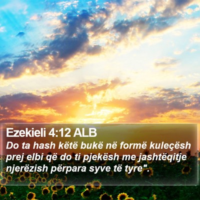 Ezekieli 4:12 ALB Bible Verse Image