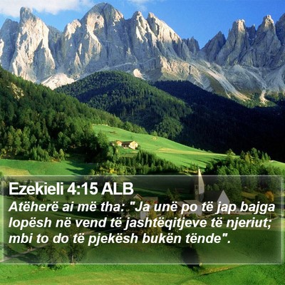 Ezekieli 4:15 ALB Bible Verse Image