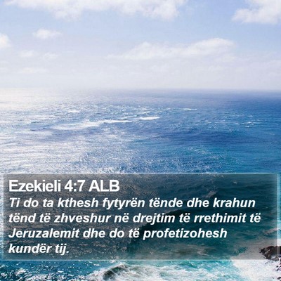 Ezekieli 4:7 ALB Bible Verse Image