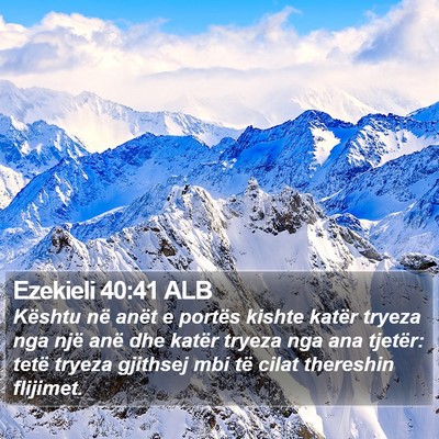 Ezekieli 40:41 ALB Bible Verse Image