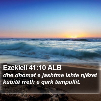 Ezekieli 41:10 ALB Bible Verse Image