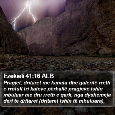 Ezekieli 41:16 ALB Bible Verse Image