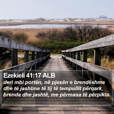 Ezekieli 41:17 ALB Bible Verse Image