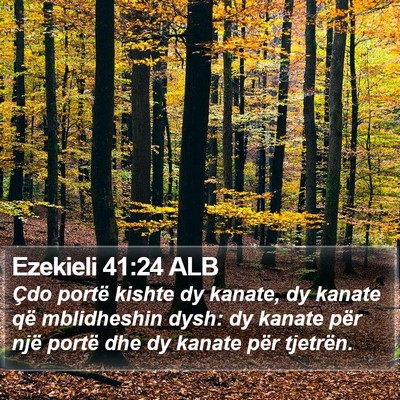 Ezekieli 41:24 ALB Bible Verse Image