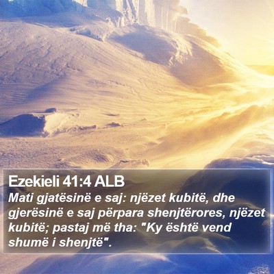 Ezekieli 41:4 ALB Bible Verse Image