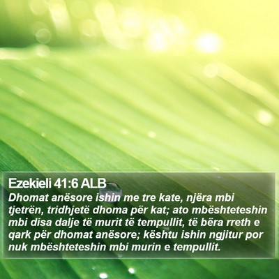 Ezekieli 41:6 ALB Bible Verse Image