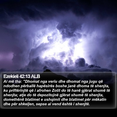 Ezekieli 42:13 ALB Bible Verse Image