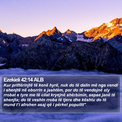 Ezekieli 42:14 ALB Bible Verse Image