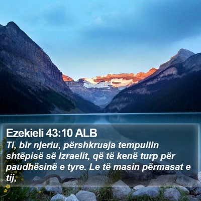 Ezekieli 43:10 ALB Bible Verse Image