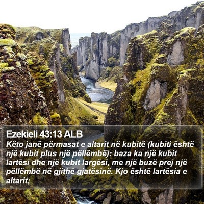 Ezekieli 43:13 ALB Bible Verse Image