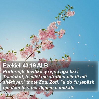 Ezekieli 43:19 ALB Bible Verse Image