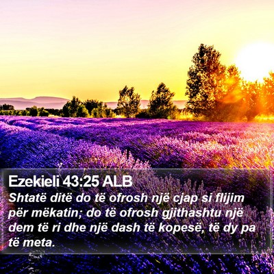 Ezekieli 43:25 ALB Bible Verse Image