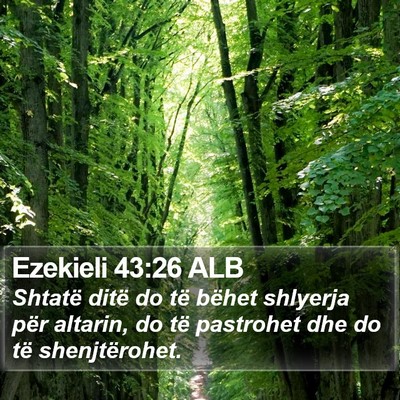 Ezekieli 43:26 ALB Bible Verse Image