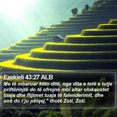 Ezekieli 43:27 ALB Bible Verse Image